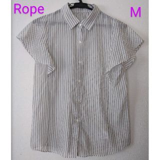 ロペ(ROPE’)のRope ロペ　ストライプ　シアー素材　半袖シャツ(シャツ/ブラウス(半袖/袖なし))