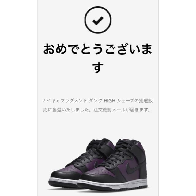 NIKE DUNK HIGH FRAGMENT ナイキ ダンク フラグメントメンズ