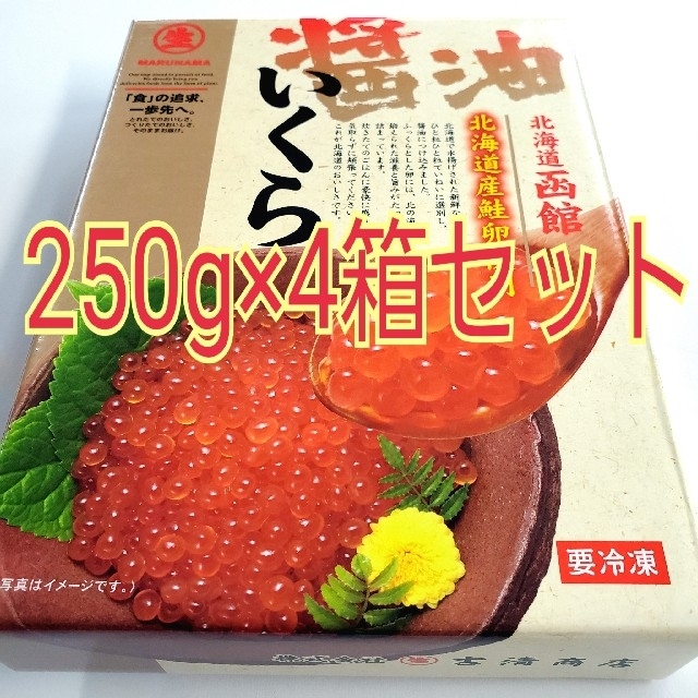 食品/飲料/酒期間限定！ 北海道産 いくら醤油漬 250g×4箱セット