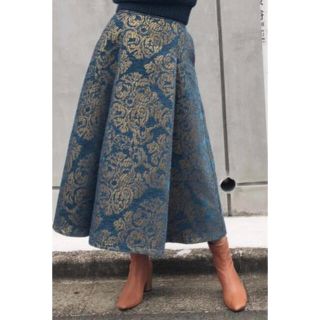 アメリヴィンテージ(Ameri VINTAGE)のAmeri VINTAGE DAMASK DIMENSIONAL SKIRT(ロングスカート)