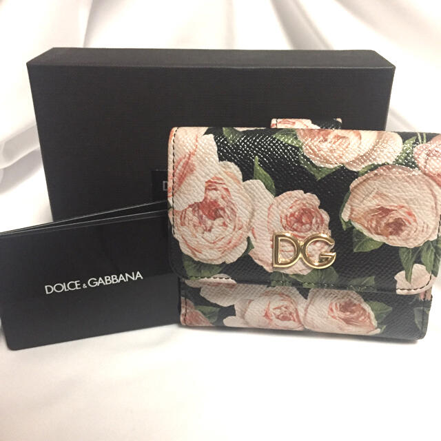 【最終値下】DOLCE&GABBANA 薔薇　ミニ財布　ブラック　ドルガバ