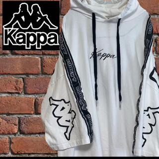カッパ(Kappa)の【希少】カッパ kappa 半袖 プルオーバーパーカー XL ストリート(Tシャツ/カットソー(半袖/袖なし))