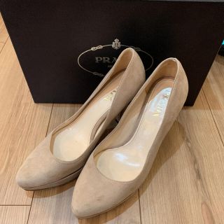 プラダ(PRADA)のPRADA パンプス　スエード　ベージュ　プラダ　シューズ　35(ハイヒール/パンプス)