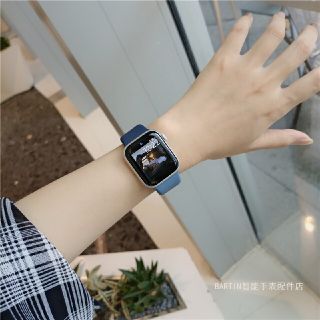 Apple watch シリコン 互換 バンド【38/40mm】パステルネイビー(ラバーベルト)