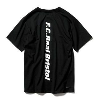 エフシーアールビー(F.C.R.B.)のFCRB 21SS BIG VERTICAL LOGO POCKET 黒x白(Tシャツ/カットソー(半袖/袖なし))