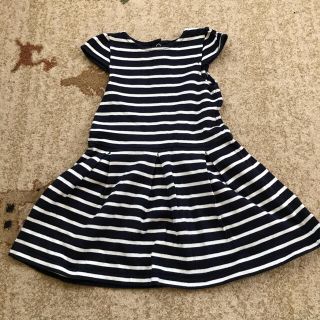 プチバトー(PETIT BATEAU)のプチバトー ボーダーワンピース 6ans 114cm(ワンピース)