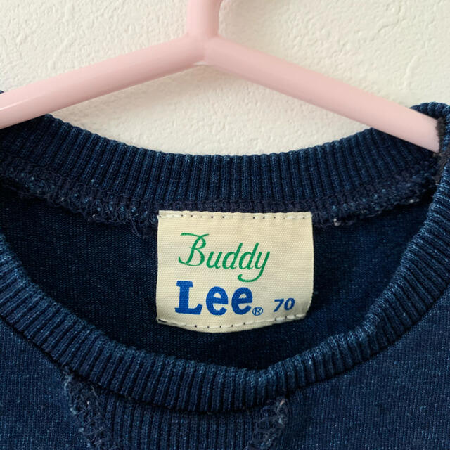 Buddy Lee(バディーリー)のBuddyLee 半袖Ｔシャツ ネイビー デニム風 70 キッズ/ベビー/マタニティのベビー服(~85cm)(Ｔシャツ)の商品写真