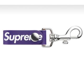 シュプリーム(Supreme)のSUPREME Leather Key Loop シュプリーム　パープル　紫(キーホルダー)