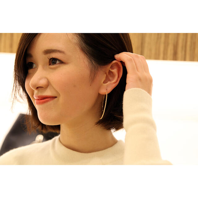 値下げ⭐︎mizuki バロックパールピアス　バナナフープピアス