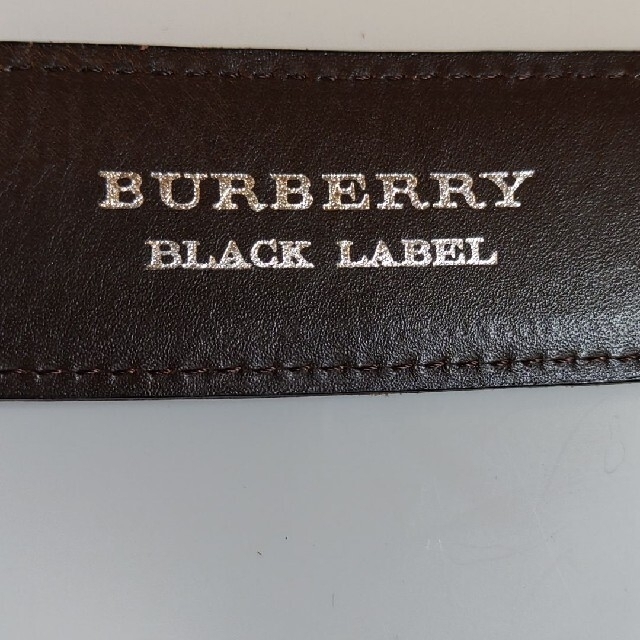 BURBERRY BLACK LABEL(バーバリーブラックレーベル)のBURBERRY BLACK LABEL レザーベルト 茶 バーバリー メンズのファッション小物(ベルト)の商品写真