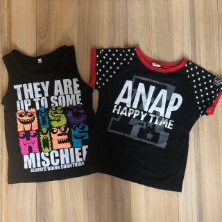 アナップキッズ(ANAP Kids)のTシャツ  タンクトップ  2着セット   120㎝ ANAP(Tシャツ/カットソー)