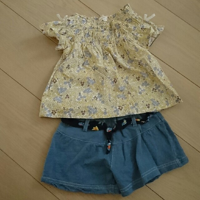 3can4on(サンカンシオン)の花柄 90セット キッズ/ベビー/マタニティのキッズ服女の子用(90cm~)(Tシャツ/カットソー)の商品写真