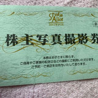 スタジオアリス株主優待　(その他)