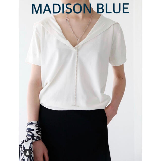 MADISONBLUE(マディソンブルー)の【MADISON BLUEマディソンブルー】セーラーカラーニット/ブラック/00 レディースのトップス(ニット/セーター)の商品写真