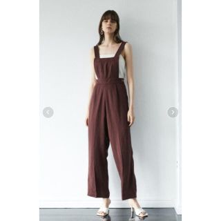 マウジー(moussy)のmoussy LINEN BLEND OVERALLS(ロングワンピース/マキシワンピース)