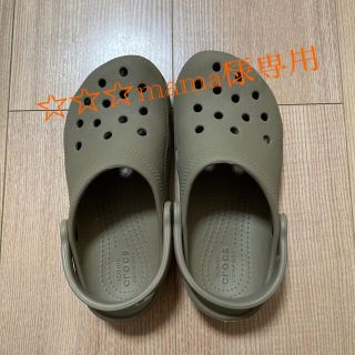 クロックス(crocs)の☆☆☆mama様専用　キッズ　クロックス　カーキ C13（19cm）(サンダル)