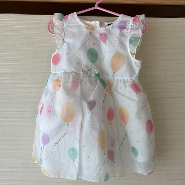 90ワンピース&カチューシャ キッズ/ベビー/マタニティのキッズ服女の子用(90cm~)(ワンピース)の商品写真