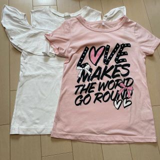 ジーユー(GU)のGU  オープンショルダーTシャツ　2枚組　140   150(Tシャツ/カットソー)