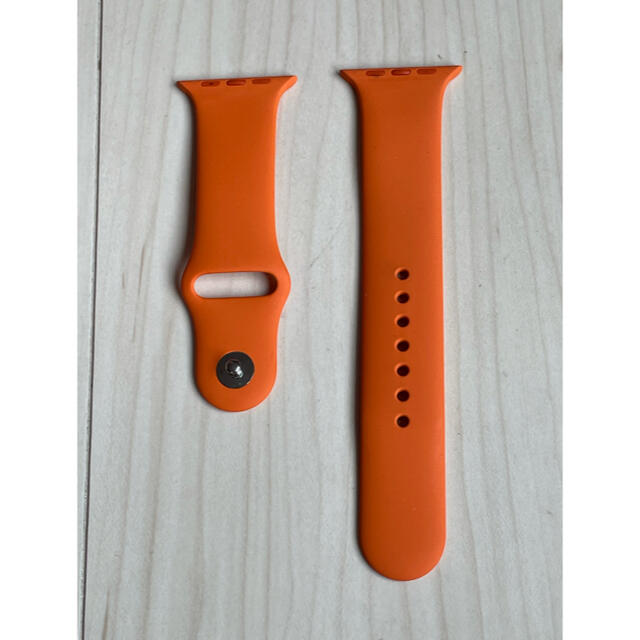 Apple Watch Hermes オレンジラバーバンド44mm用 ほぼ未使用 - その他