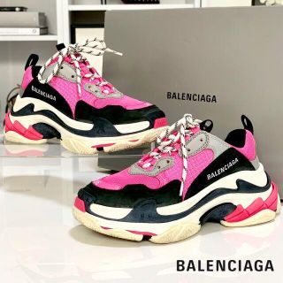 バレンシアガ(Balenciaga)の2169 美品 バレンシアガ トリプルS メッシュ スニーカー ピンク(スニーカー)