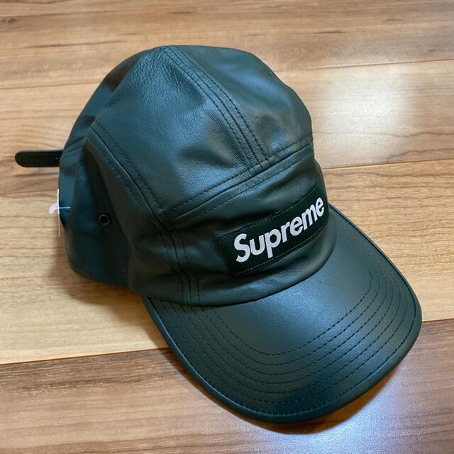 Supreme   Supreme Leather Camp Cap 緑の通販 by M's shop