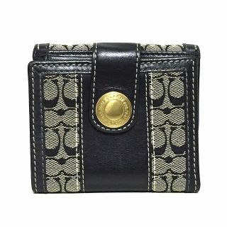 コーチ(COACH)のCOACH(コーチ) Wホック財布 グレー×黒(財布)