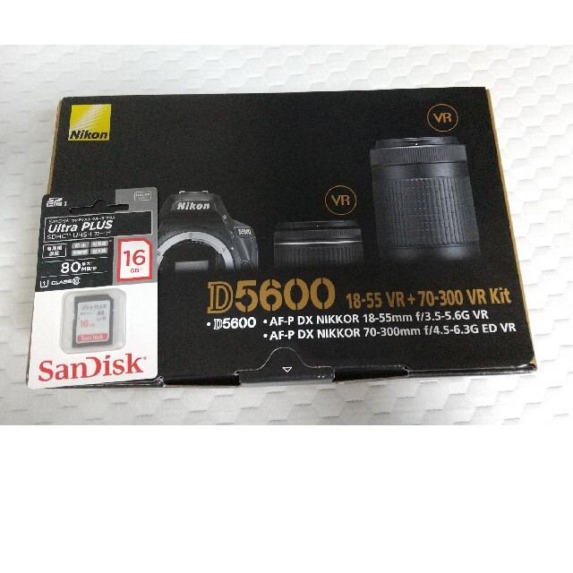 『4年保証』 Nikon - 新品 Nikon D5600 ダブルズームキット+16GBメモリーカー デジタル一眼