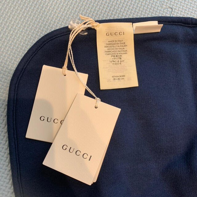 Gucci(グッチ)の【なこ様　専用】GUCCI × おくるみ　ポルカドット柄 ブランケット キッズ/ベビー/マタニティのこども用ファッション小物(おくるみ/ブランケット)の商品写真