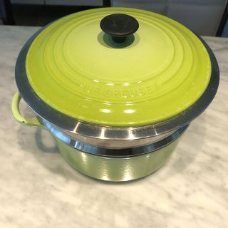 ルクルーゼ(LE CREUSET)のル・クルーゼ　ココットロンド　両手鍋　22cm スチーマー付き(鍋/フライパン)