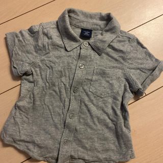 ベビーギャップ(babyGAP)のベビーギャップ　半袖シャツ　babygap 80cm グレー(シャツ/カットソー)