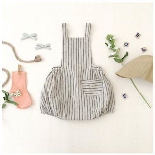 キャラメルベビー&チャイルド(Caramel baby&child )のsoor ploom Oona Romper Ticking Stripe 5Y(その他)