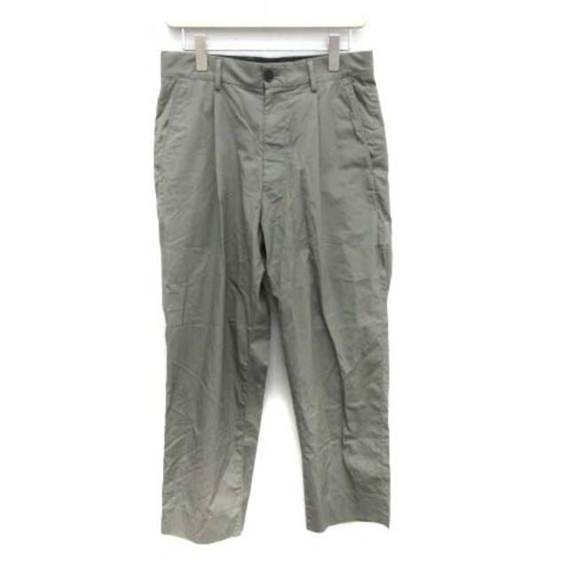 22cm股上アーニーパロ Tuck Slacks パンツ スラックス タック M カーキ