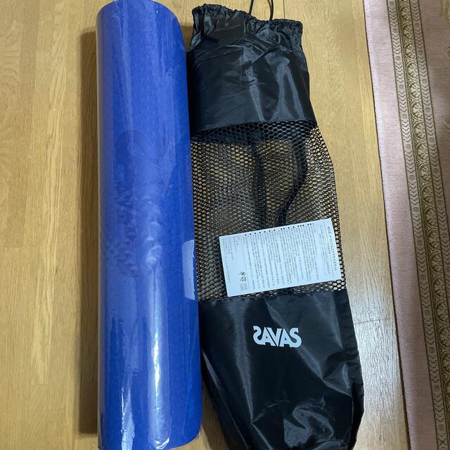 SAVAS(ザバス)の新品 SAVAS ザバス　オリジナルエクササイズマット　ネイビー スポーツ/アウトドアのトレーニング/エクササイズ(トレーニング用品)の商品写真