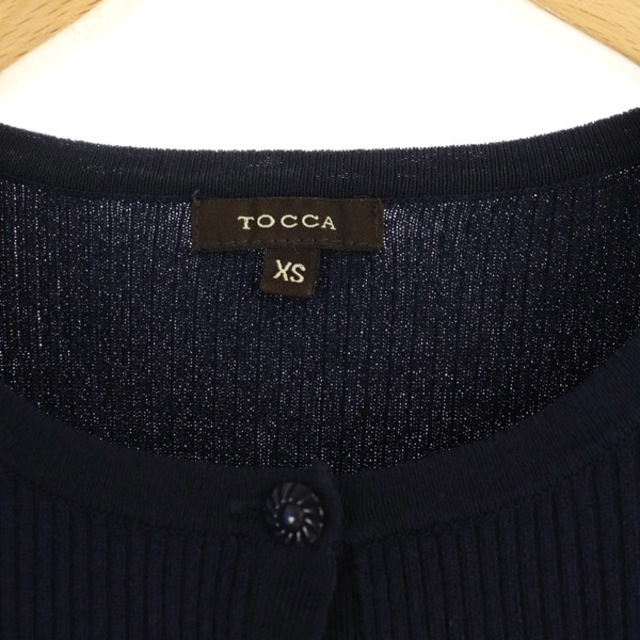 TOCCA(トッカ)のトッカ フリルカーディガン 七分袖 ニット XS 紺 ネイビー /MY ■OS レディースのレディース その他(その他)の商品写真