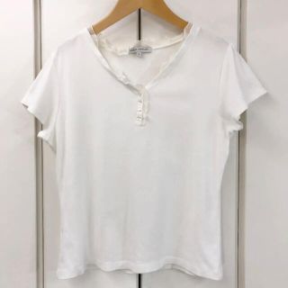 ローラアシュレイ(LAURA ASHLEY)のLAURA ASHLEY フリル ブラウス カットソー(L)(カットソー(半袖/袖なし))