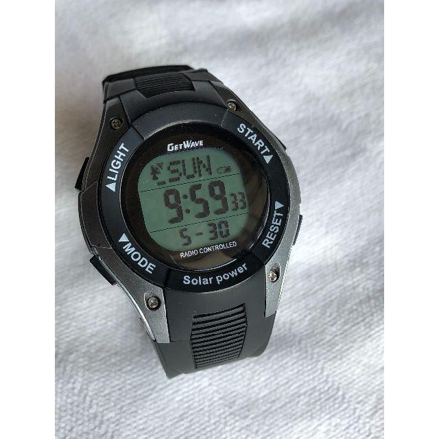 Maruman(マルマン)のGetWave ソーラー電波腕時計 ガンメタリック メンズの時計(腕時計(デジタル))の商品写真