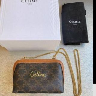 セリーヌ(celine)のチョコ様専用チェーン トリオンフキャンバス CELINE刺繍入り タン(ショルダーバッグ)