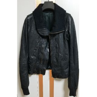 リックオウエンス(Rick Owens)の期間限定値下げ08aw ﾘｯｸｵｳｴﾝｽ ﾚｻﾞｰﾗｲﾀﾞｰｽｼﾞｬｹｯﾄ(レザージャケット)