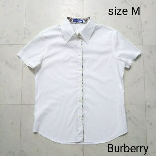 バーバリー(BURBERRY)のバーバリー ☆ 半袖 シャツ  白  ブラウス  M(シャツ/ブラウス(半袖/袖なし))