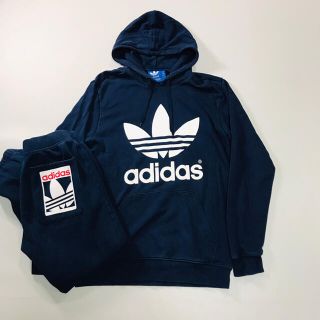 アディダス(adidas)のadidas アディダス トレフォイル  セットアップ  古着　スポーツテイスト(パーカー)