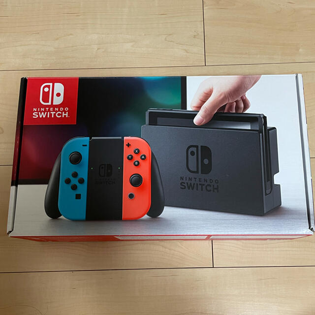 Nintendo Switch(ニンテンドースイッチ)のNintendo Switch Joy-Con (L) ネオンブルー/ (R)  エンタメ/ホビーのゲームソフト/ゲーム機本体(家庭用ゲーム機本体)の商品写真