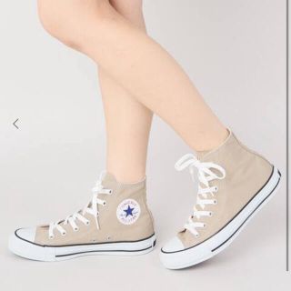 コンバース(CONVERSE)の【CONVERSE】キャンバスオールスター HI ベージュ 23.5(スニーカー)