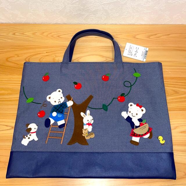 【新品 未使用】familiar デニムバッグ 70周年限定 タグ付き-