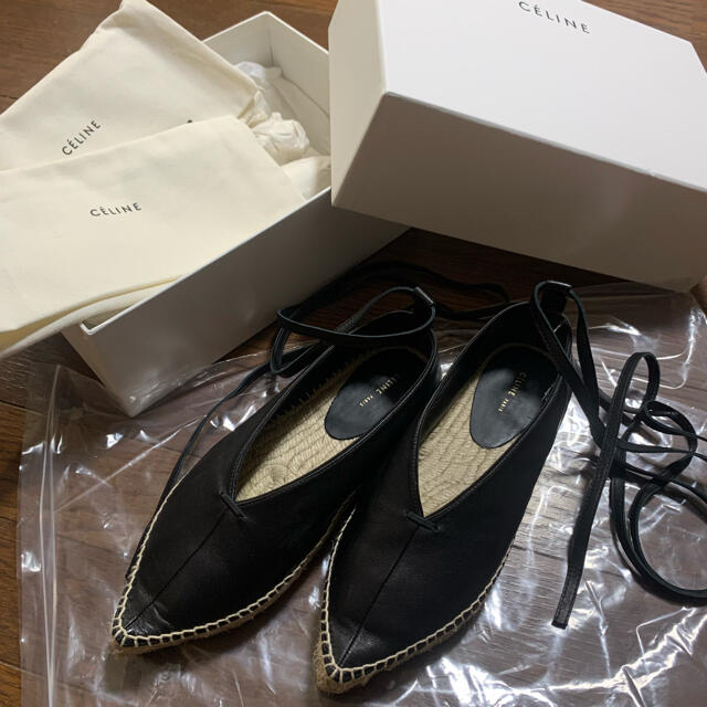 入手困難 CELINE 38 ホワイト エスパドリーユ