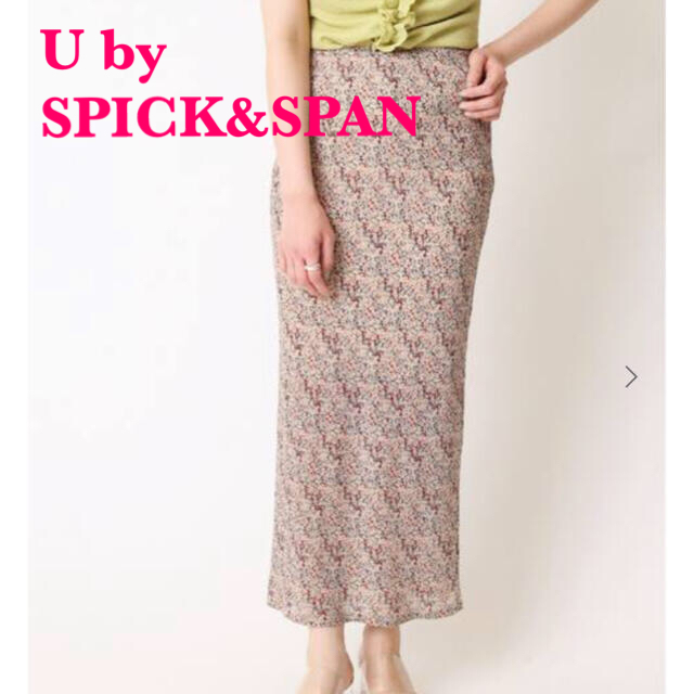 ★値下げ★《U by SPICK＆SPAN》ストレッチフラワータイトスカート