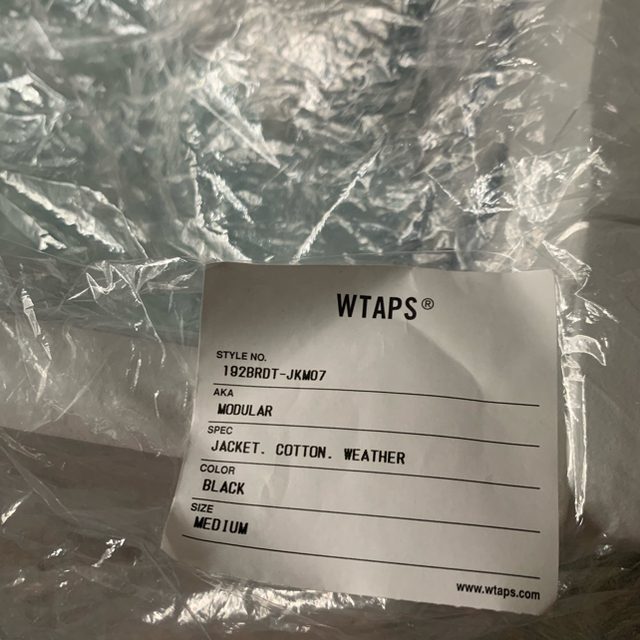 W)taps(ダブルタップス)のWTAPS 19AW MODULAR JACKET WEATHER 黒M メンズのジャケット/アウター(ミリタリージャケット)の商品写真