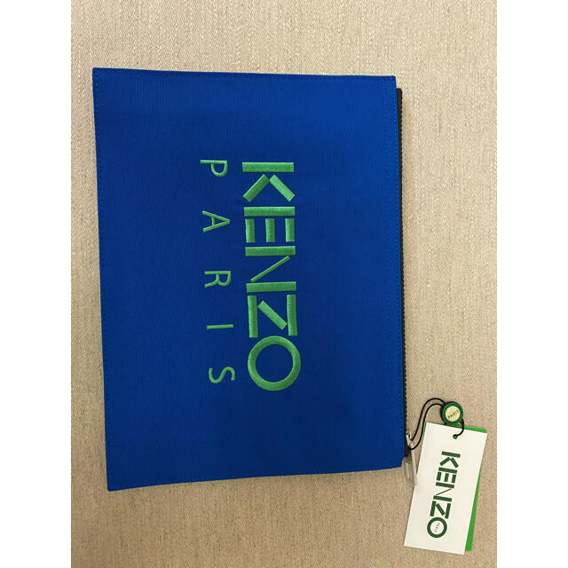 KENZO - 新品 KENZO Paris タイガーロゴ刺繍 クラッチバッグ KENZO - 新品 KENZO Paris タイガーロゴ刺繍 クラッチバッグ