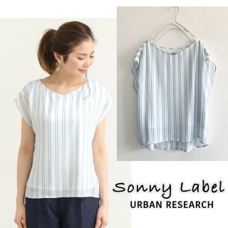 サニーレーベル(Sonny Label)の2105  アーバンリサーチ　ストライプＶネックブラウス(シャツ/ブラウス(半袖/袖なし))