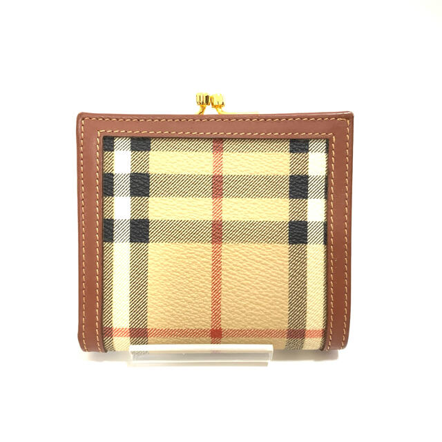 BURBERRY - 【極美品】 バーバリー がま口 二つ折り財布 ノバチェック