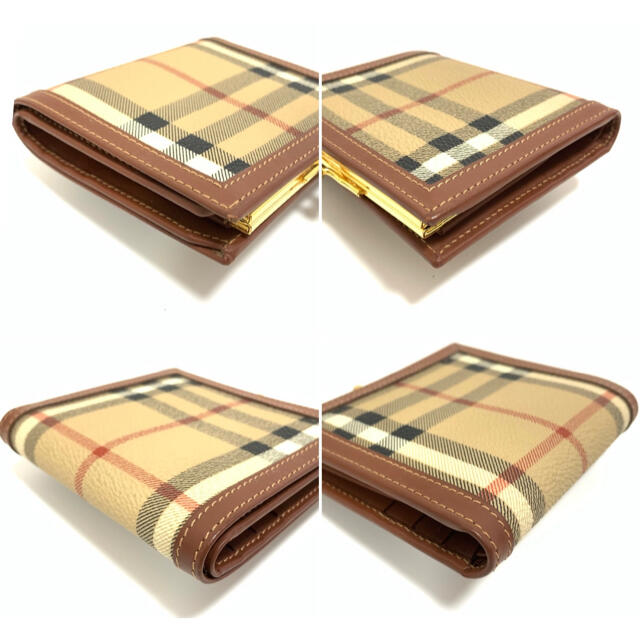 BURBERRY - 【極美品】 バーバリー がま口 二つ折り財布 ノバチェック